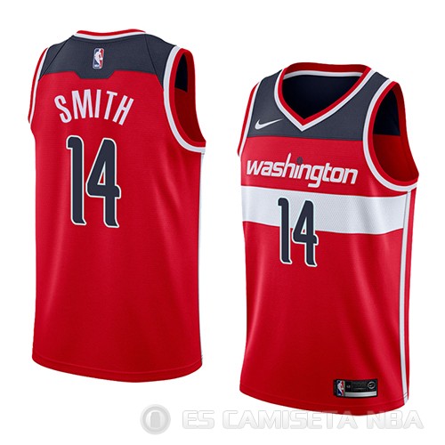 Camiseta Jason Smith #14 Washington Wizards Icon 2018 Rojo - Haga un click en la imagen para cerrar